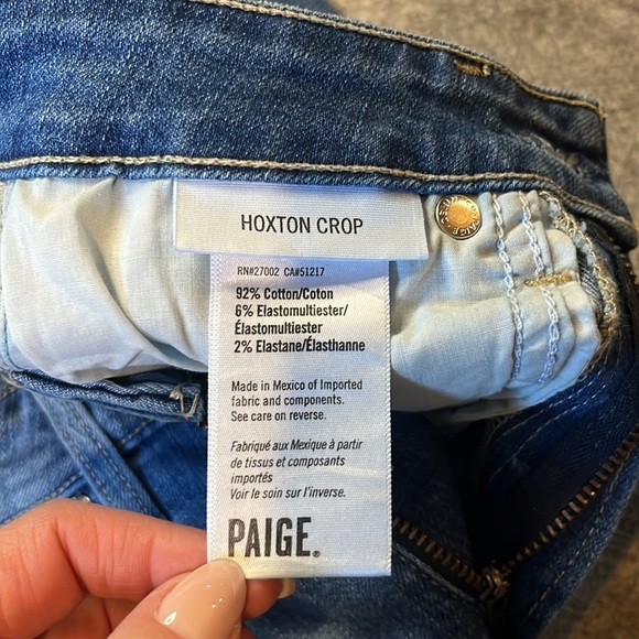 PAIGE Hoxton Crop in Madera, Size 25. - Picture 10 of 12